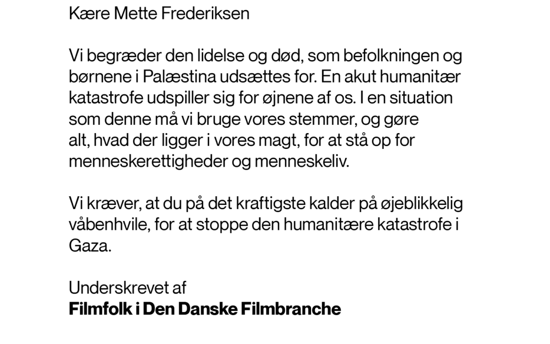FILMFOLK KRÆVER VÅBENHVILE